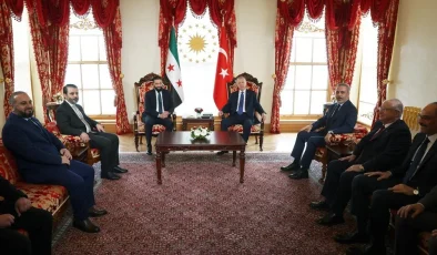 Erdoğan ve Şara Dolmabahçe’de buluştu