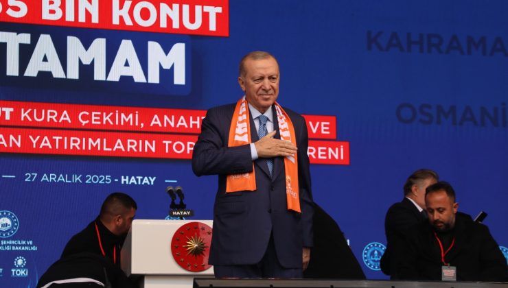 CUMHURBAŞKANI ERDOĞAN HATAY’DA 455 BİN KONUTUN KURA TÖRENİNE KATILDI