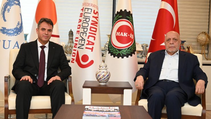 OĞUZHAN İŞLER, HAK-İŞ GENEL BAŞKANI ARSLAN İLE GÖRÜŞTÜ