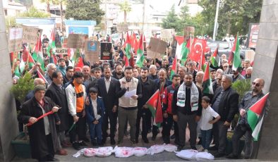 HATAY’DA FİLİSTİN’E DESTEK YÜRÜYÜŞÜ DÜZENLENDİ