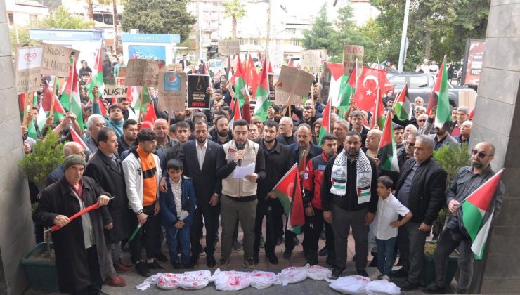 HATAY’DA FİLİSTİN’E DESTEK YÜRÜYÜŞÜ DÜZENLENDİ