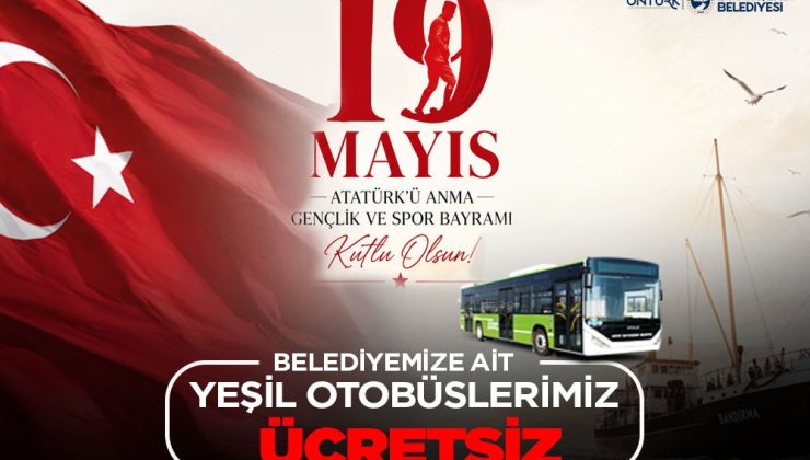 19 MAYIS’TA HBB OTOBÜSLERİ ÜCRETSİZ OLACAK