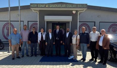 İYİ PARTİ HEYETİNDEN HATAY ESNAF VE SANATKÂRLAR ODALARI BİRLİĞİ’NE ZİYARET