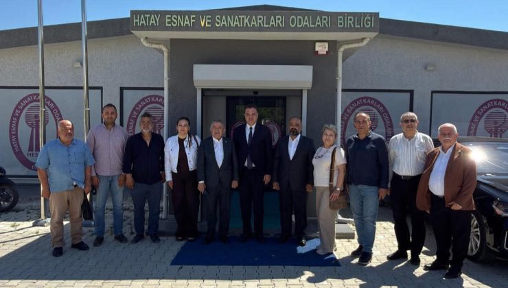 İYİ PARTİ HEYETİNDEN HATAY ESNAF VE SANATKÂRLAR ODALARI BİRLİĞİ’NE ZİYARET