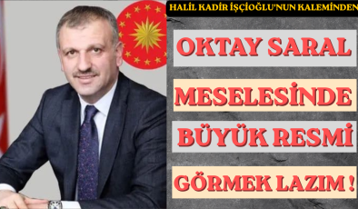 OKTAY SARAL MESELESİNDE BÜYÜK RESMİ GÖRMEK LAZIM!
